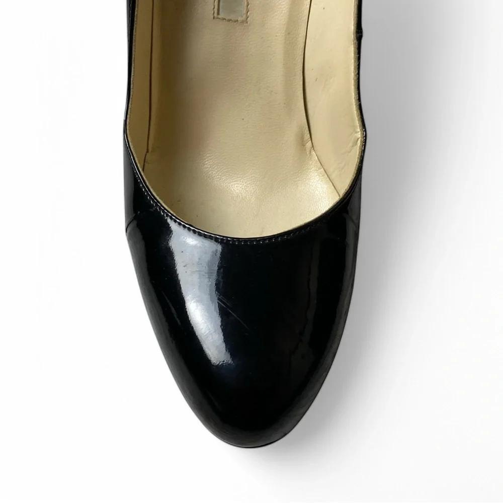 Brian Atwood Black Patent Leather Heels - Size 39.5 - Picture 7 of 8